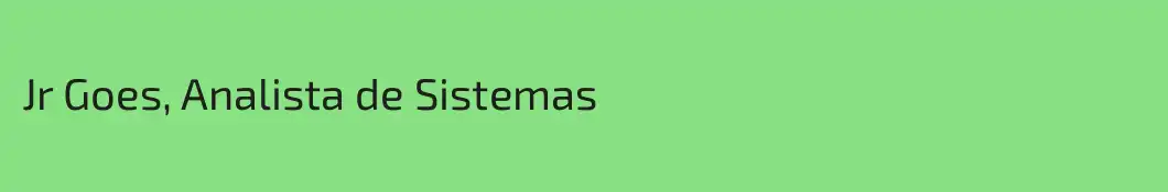 Jr Goes, Analista de Sistemas